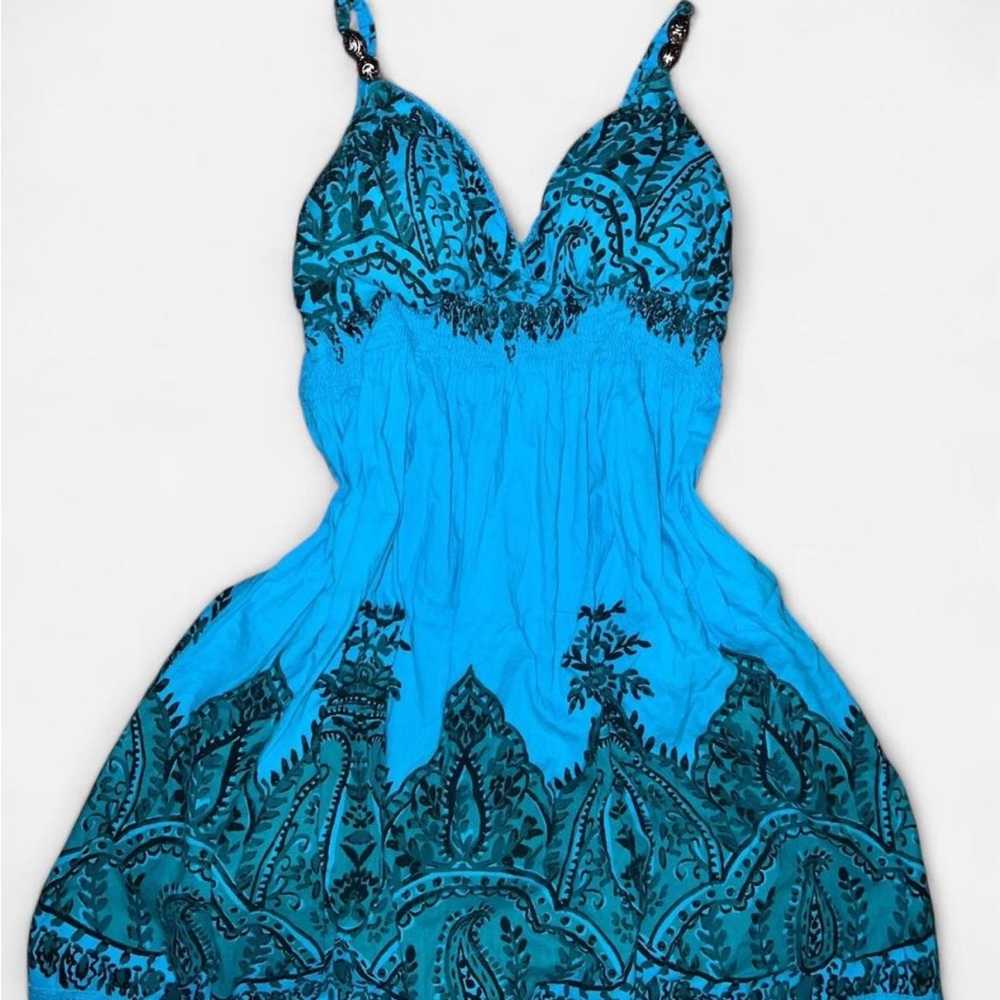 No Boundaries Teal and Black Textured Top